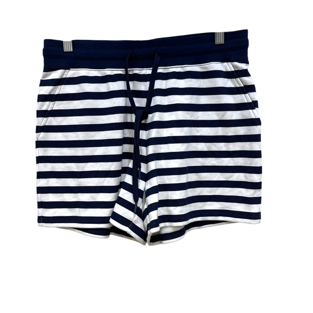 Draper James Navy and White Striped High Waist Women’s Shorts